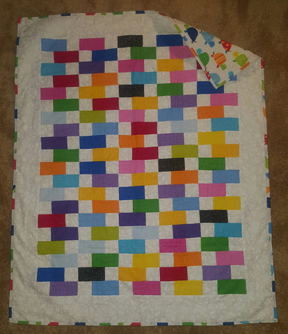 Baby quilt - colorful blocks